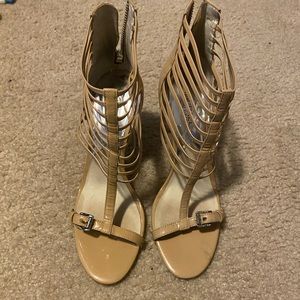 Michael Kors Women High Heel Sandals glossy beige